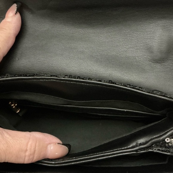 Black Sequin Badgley Mischka EVENING Bag - Picture 5 of 11